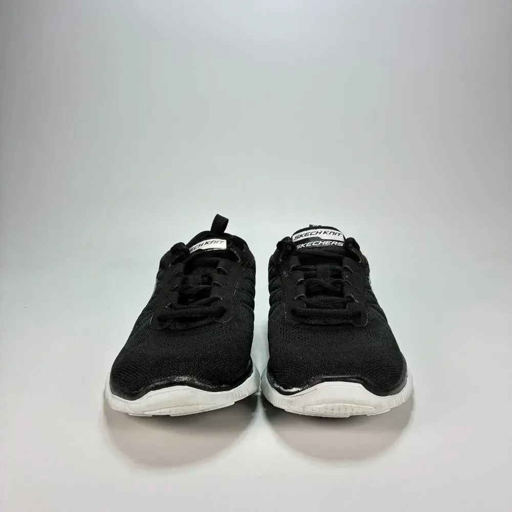 Skechers Flex Appeal Sweet Spot Black White Training Shoes 11729 Womens Size 8.5